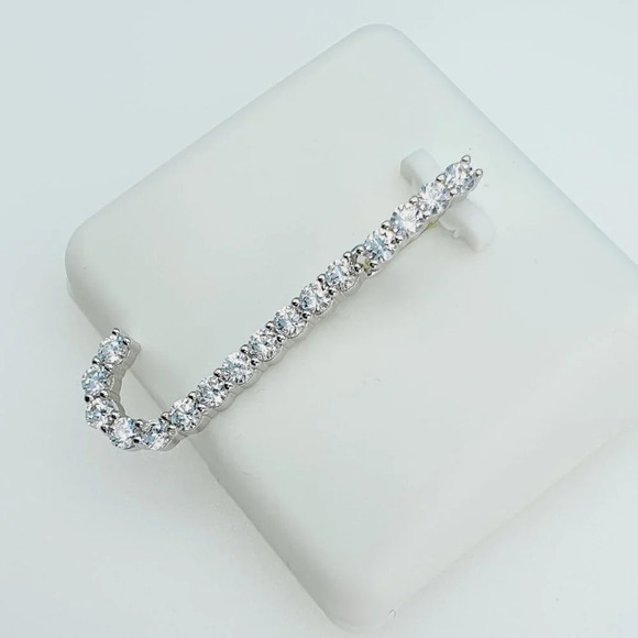 "925 Sterling Silver Cubic Zirconia Initial Pendant, UU1P6A6176 - Picture 9 of 10